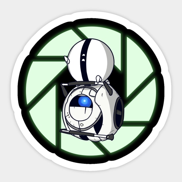 The Adventures of One-One and Wheatley Sticker by Ed's Craftworks